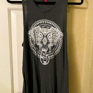 Flowy Elephant patterned Tank Top